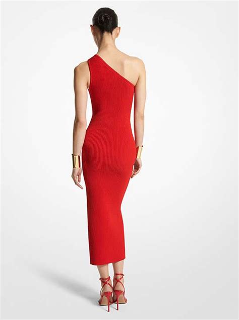 michael kors kleid schwarz crepe|Ribbed Stretch Viscose Crepe Asymmetric Slit Dress .